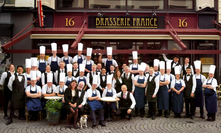 Brasserie France: En av de 10 mest besøkte Oslo-restaurantene. 